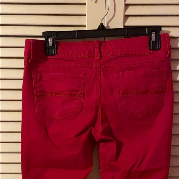 Bright Red and Orange Jeans - Picture 3 of 6